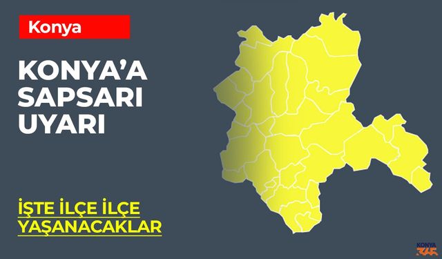 Konya’da Meteoroloji Alarmı: 31 İlçe İçin Yoğun Kar, Fırtına ve Sağanak Uyarısı