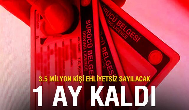 Eski Tip Sürücü Belgeleri 1 Ay Sonra Geçersiz! Yenilemeyen 3,5 Milyon Sürücü Ehliyetsiz Kalacak