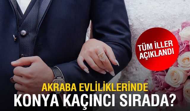 Konya Akraba Evlliklerinde 13. Sırada