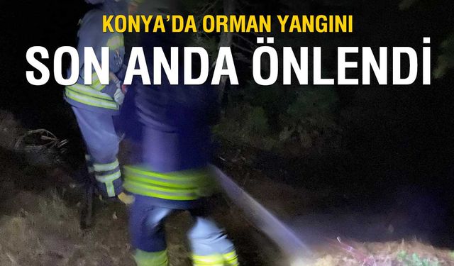 Konya’da Orman Yangını Faciası Son Anda Önlendi