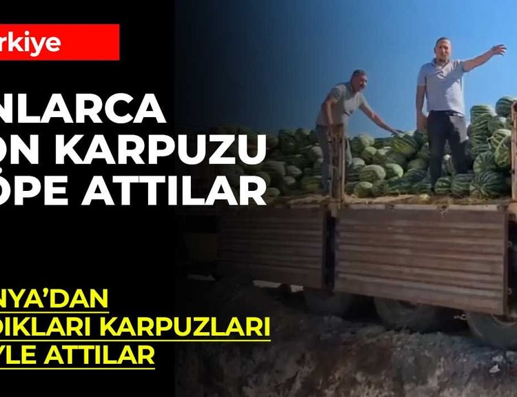 Konya’dan Trabzon’a Karpuz Taşıyan Kamyoncu Yükünü Çöpe Döktü!