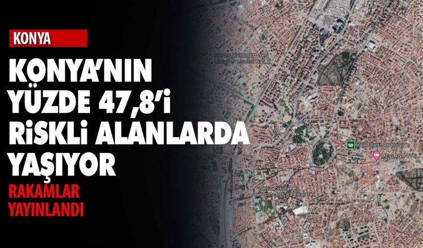 Konya'nın yüzde 47,8'i risk altında