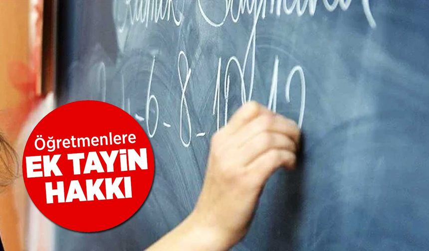 Deprem bölgesinde görev yapan öğretmenlere ek tayin hakkı