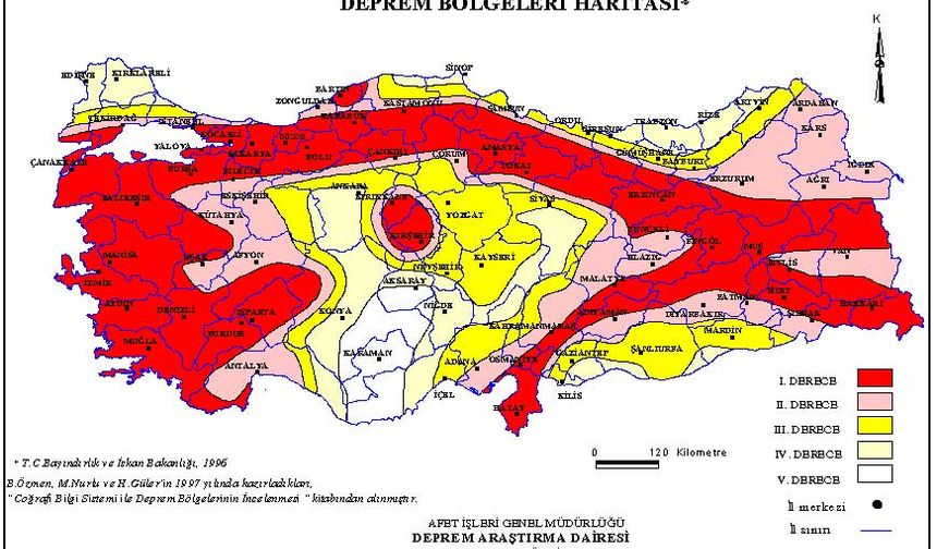 Bu fay hatları, 45 il ve 110 ilçe üzerinde geçmektedir. Konya, bu diri fay hattlarına komşu olması nedeniyle büyük bir deprem riski taşımaktadır.