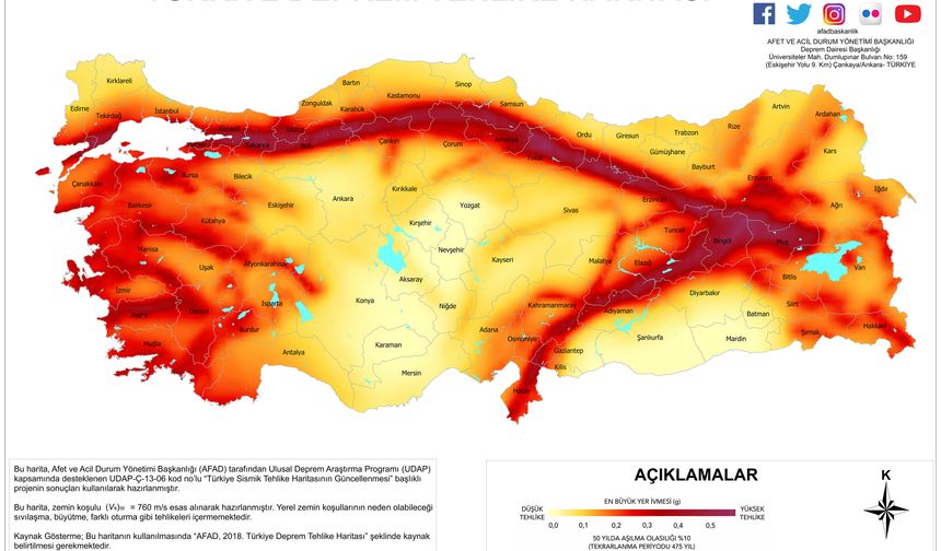 6 Şubat'taki felaketin ardından güncellenen fay hattı haritaları, Konya'nın riskli durumunu açıkça ortaya koyuyor. Ayrıca, vatandaşlar e-devlet hesapları üzerinden giriş yaparak kendi konumlarında deprem riskini hesaplayabiliyor.