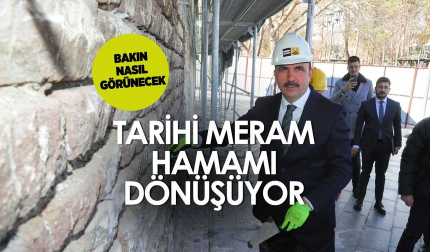 Tarihi Meram Hamamı Fotoğrafları paylaşıldı: Karamanoğlu Mehmet Bey Hamamı'nda restorasyon başlıyor