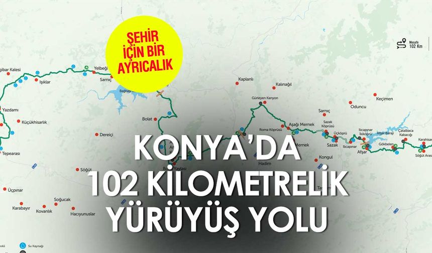 Konya'da 102 Kilometrelik Tarihi Zengibar Yürüyüş Yolu