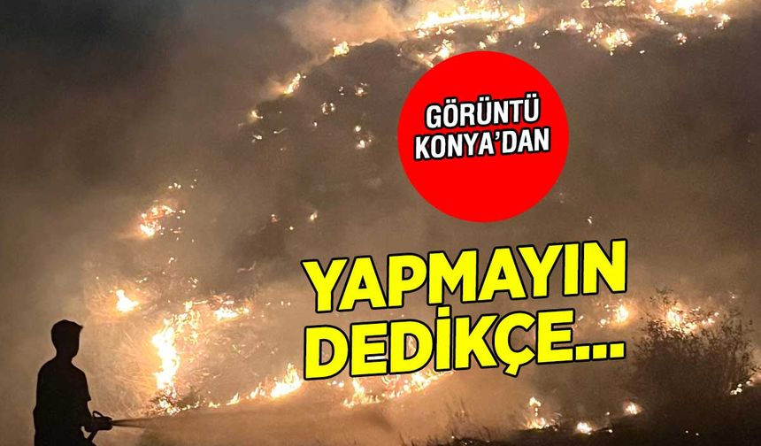 Konya'da orman yangını, anız yakma... İtfaiye ekipleri Afyon'a bile yardıma gitti