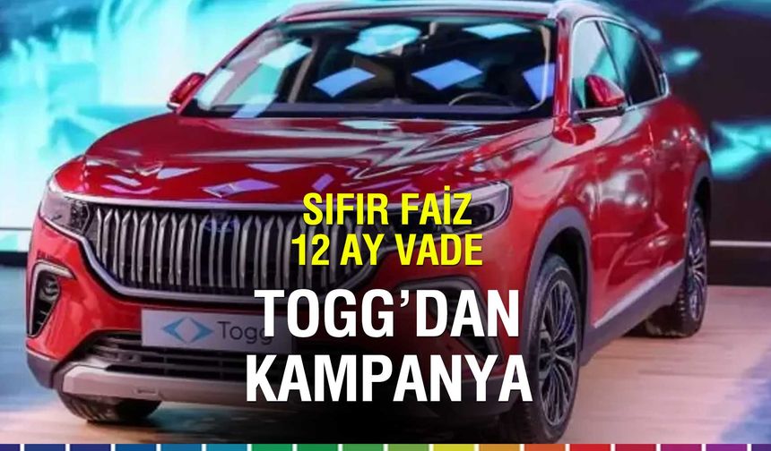 Togg’a Haziran Ayına Özel Faizsiz Kredi Desteği!
