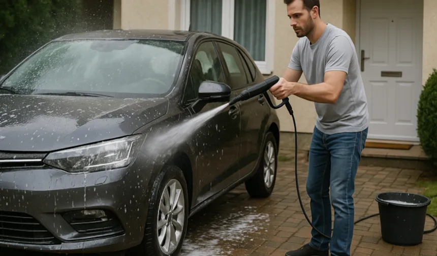 Evin Önünde Araba Yıkayana Ceza