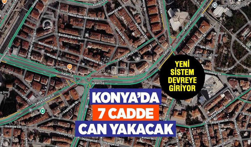Konya’da park eden yandı! Bu caddelerde kameralar devreye giriyor