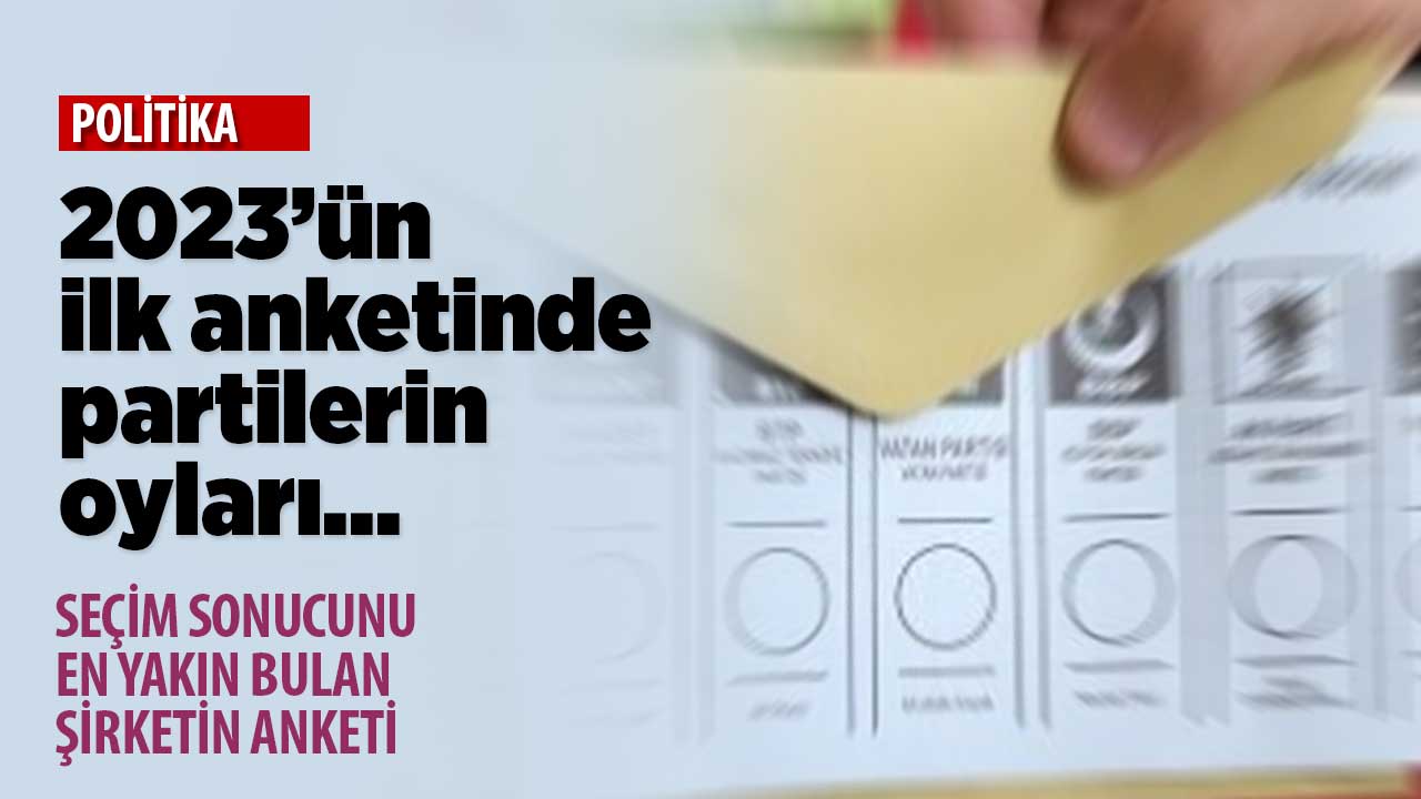 Seçim sonucunu en yakın çıkaran şirketten 2023'ün ilk seçim anketi