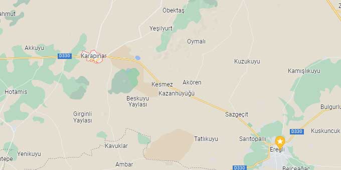 Konya'da en tehlikesiz yani 5. derece risk grubunda yer alan ilçeler şunlar:
Ereğli, Emirgazi, Karapınar, Çumra, Güneysınır, Hadim, Taşkent ile Akören ilçesinin bir kısmı.