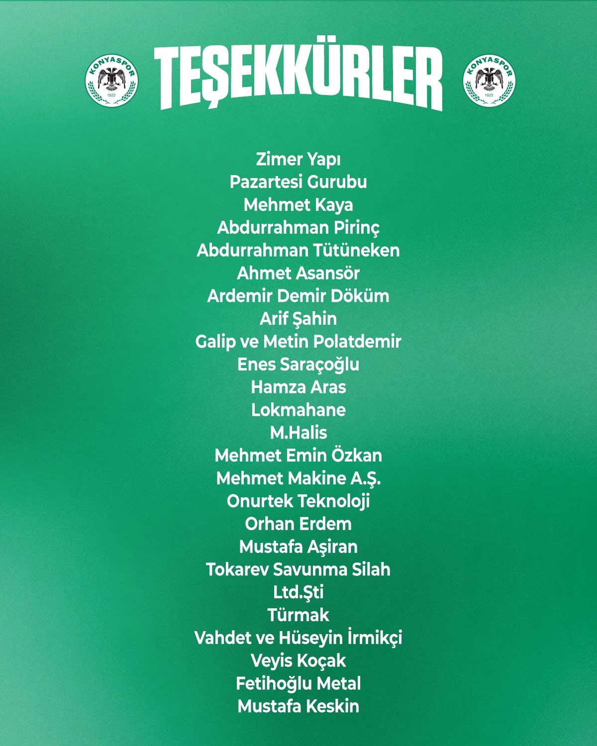 Bağış Konyaspor 1