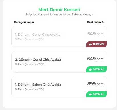 Mert Demir Konseri Biletleri