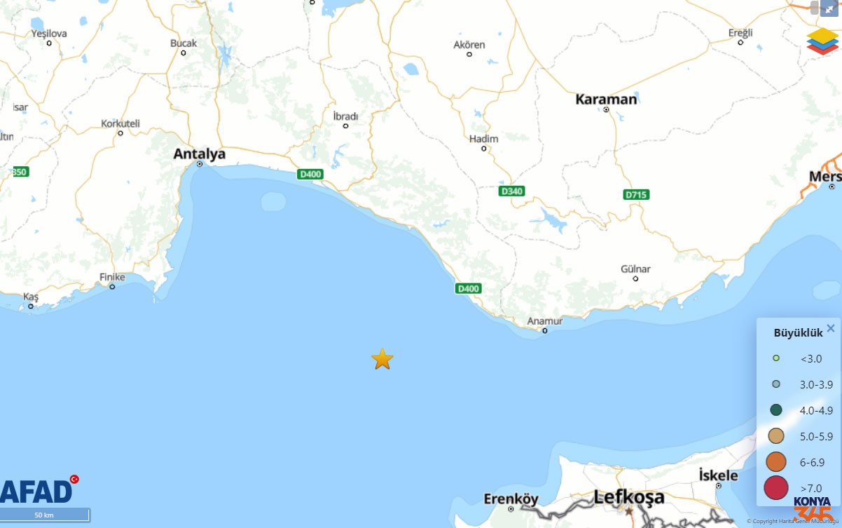 Konya Antalya Deprem