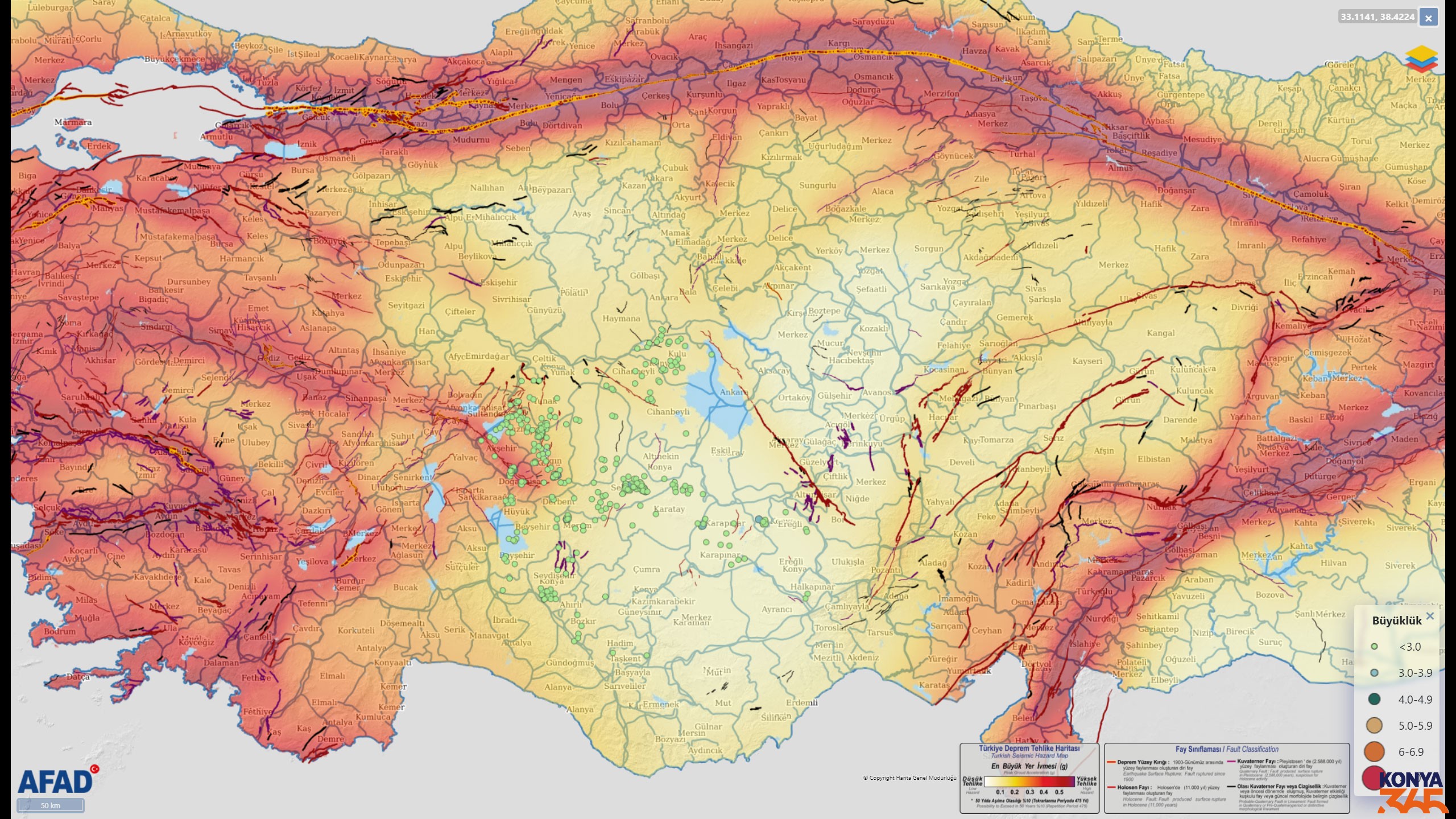 Konya Deprem Haritasi