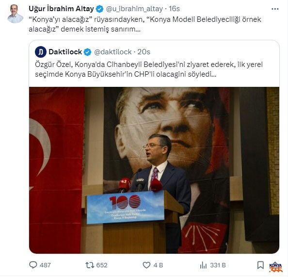 Ugur Ibrahim Altay Ozgur Ozel Cevabı