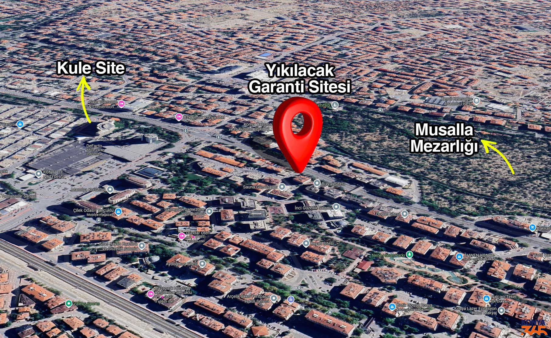 Nalcaci Garanti Sitesi Konumu