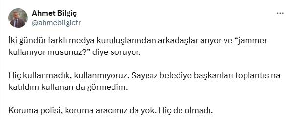 Ahmet Bilgic Aciklama