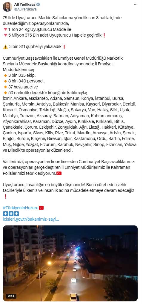 Ali Yerlikaya Konya Operasyon