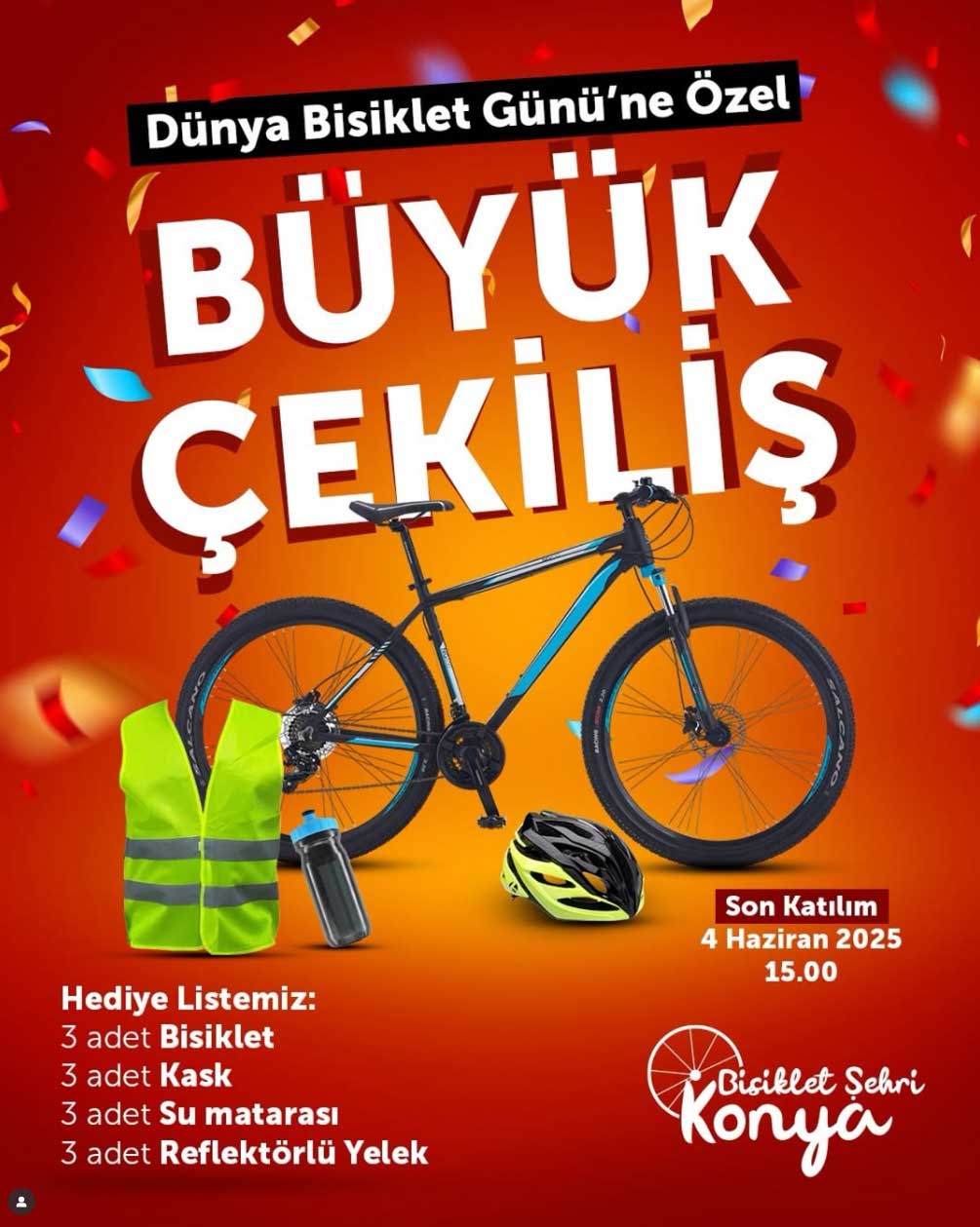 Konya Büyükşehir Bisiklet Hediye