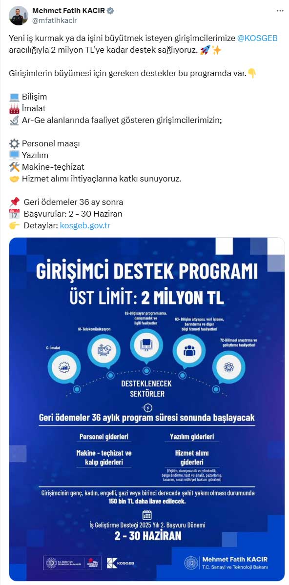 Sanayici 2 Milyon Tl