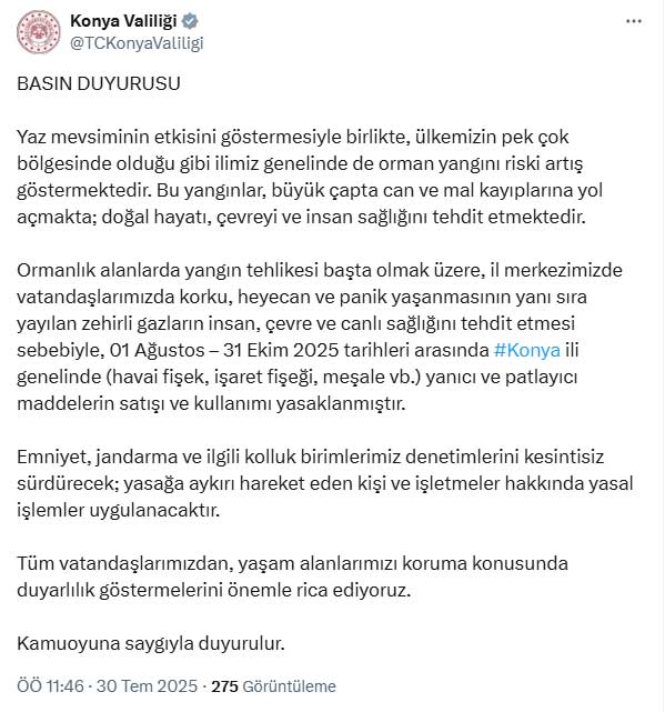 Havai Fisek Konya