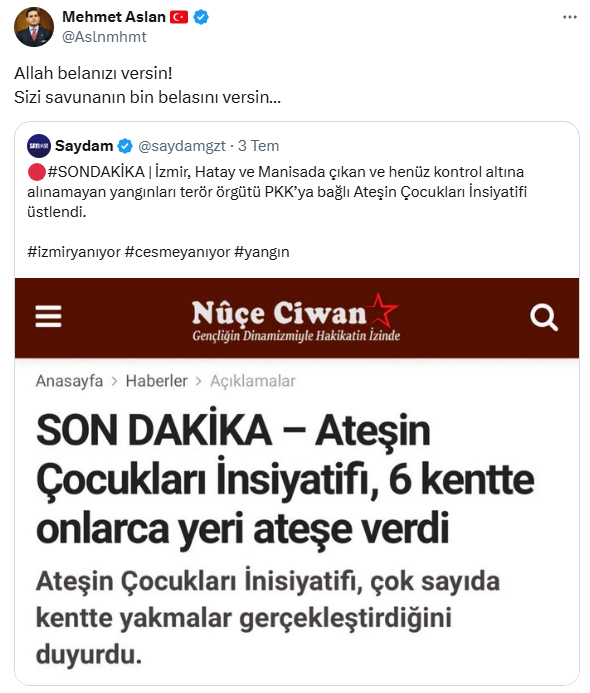 Mehmet Aslan Twiti