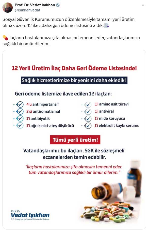 Yerli Ilac Odeme