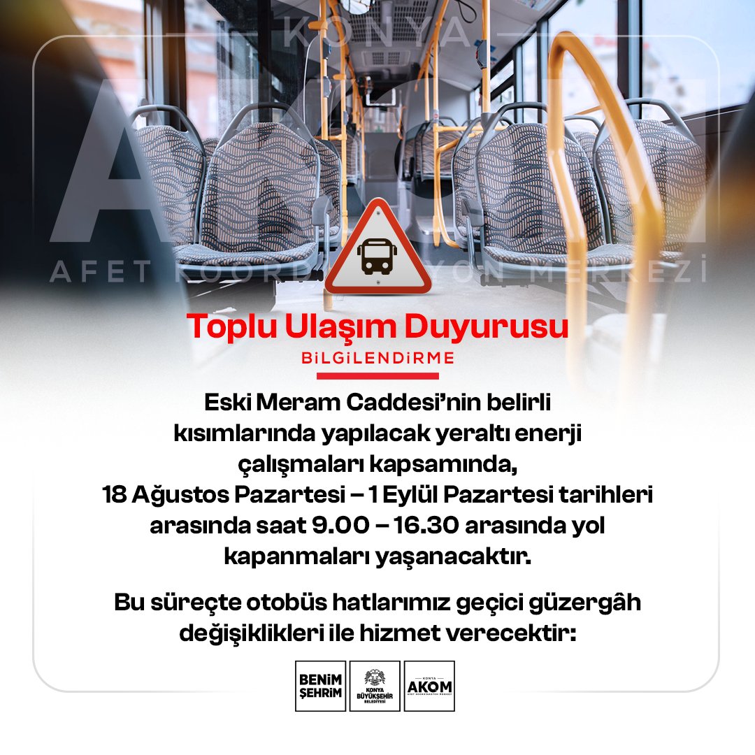 Konya Ulasim Guzergah