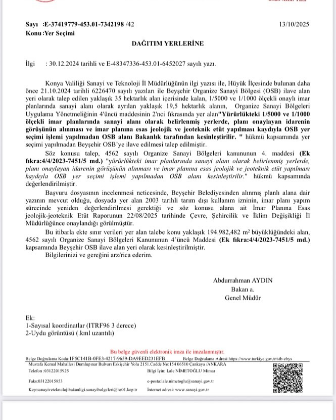 Huyuk Organize Sanayi 1