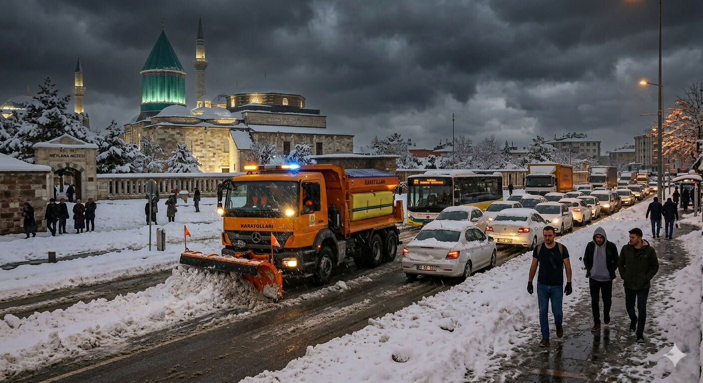 Konya’da Bahar Sürprizi: Yağmurun Ardından Kar Alarmı!